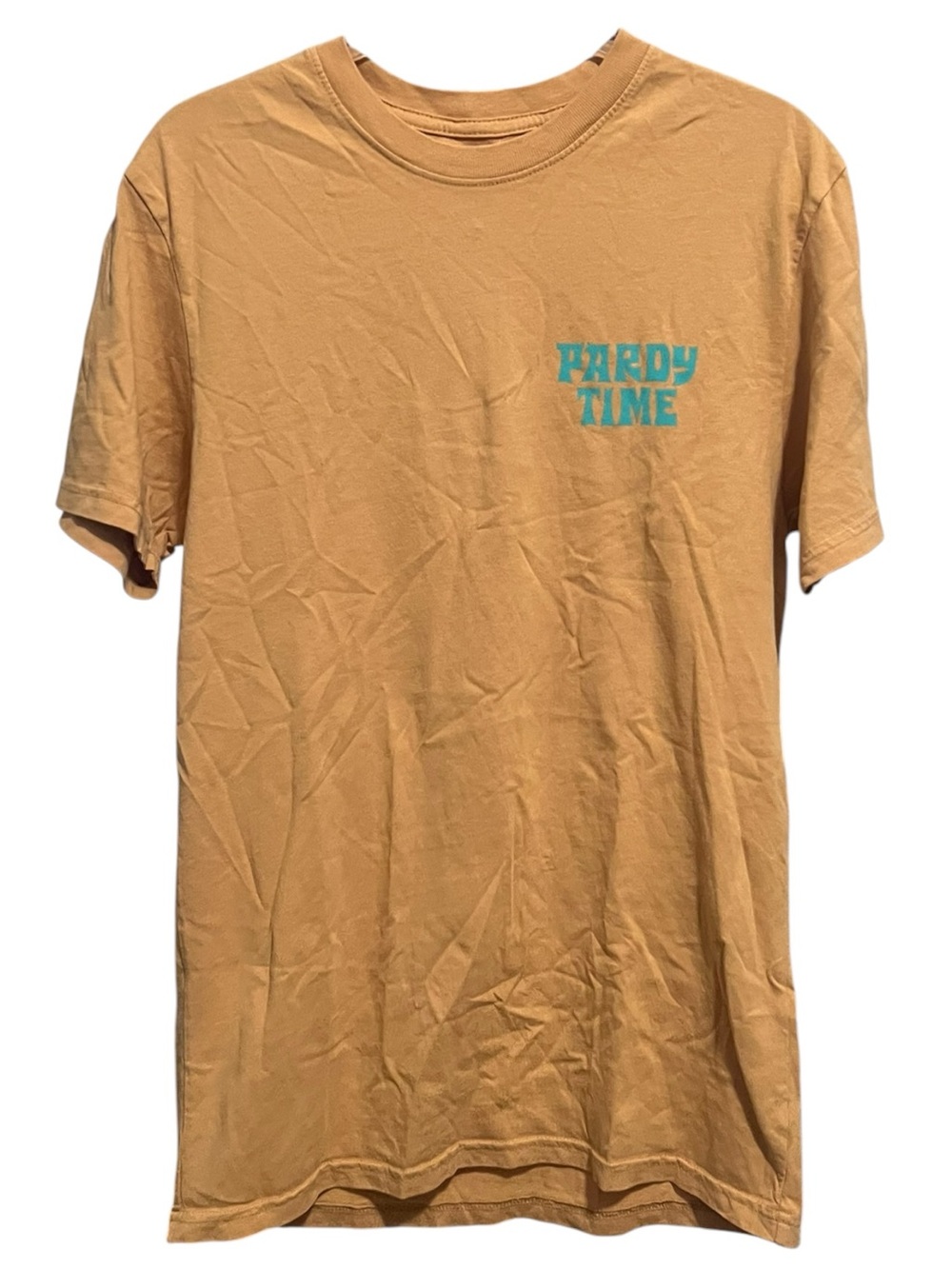 NWT Pardy Time Logo T-Shirt Mustard Size Small